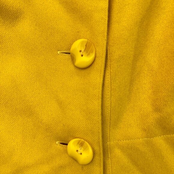Vintage Yeohlee New York Wool Blazer Jacket Womens Size 6 Yellow USA Old Money - Picture 8 of 16